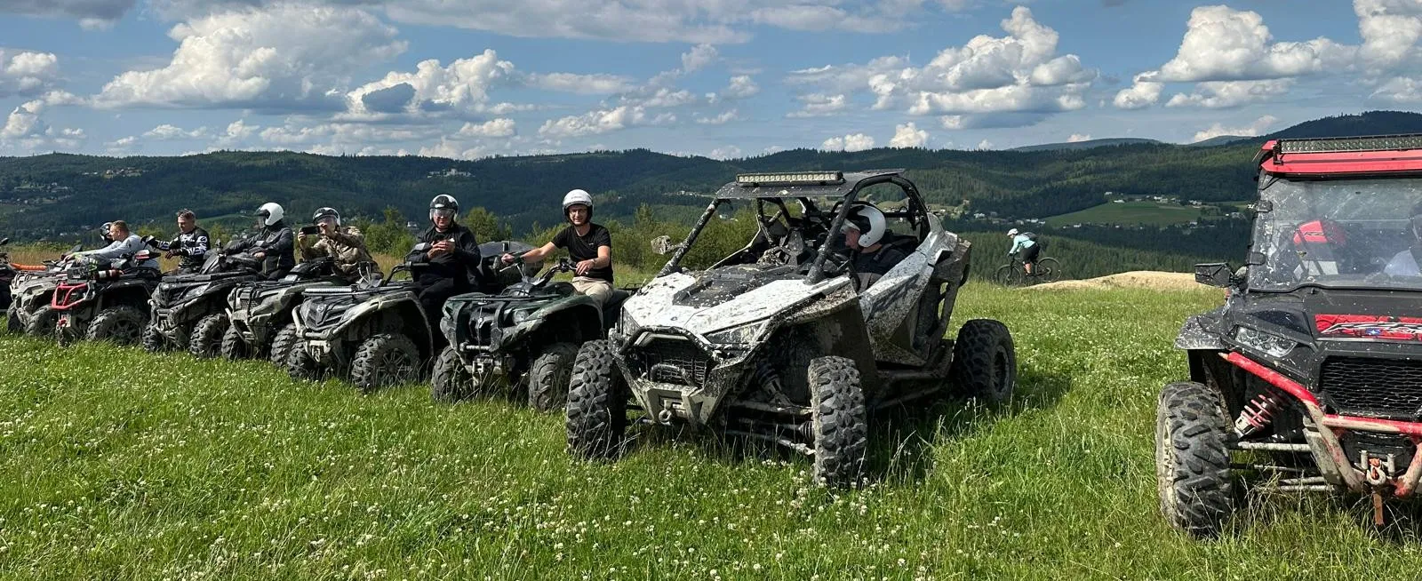 Quady na górskiej trasie w okolicach Wisły
